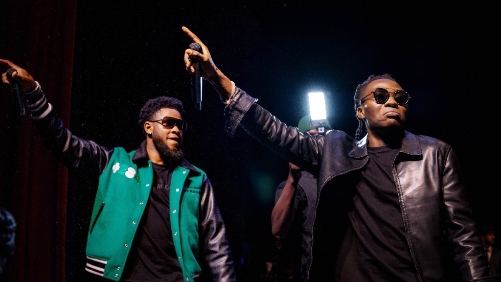 Ossy Brown performing with Reekado Banks, London, May 2025